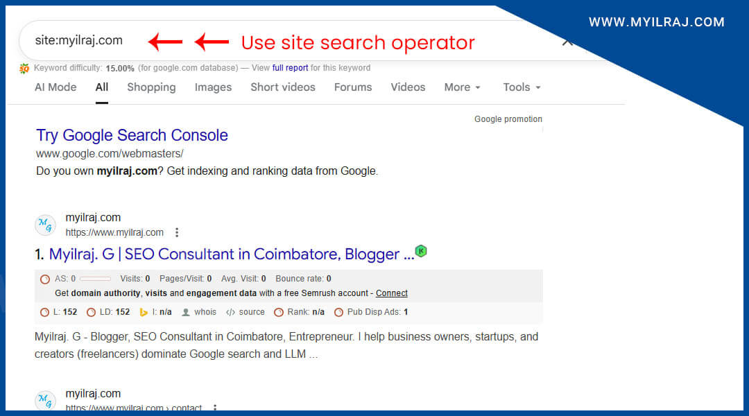 Site Search Operator